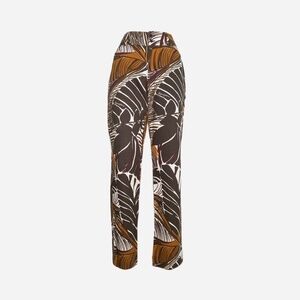 Dolce & Gabbana Beige Tropical Pattern Pants Luxury Made in Italy